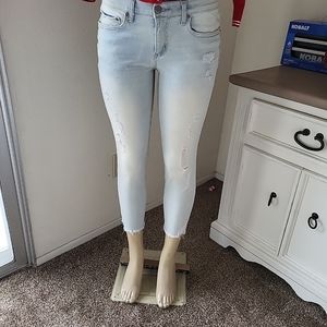Aeropostale Womens Distressed Skinny Light Wash Jeans Size 10
